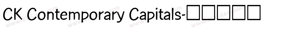 CK Contemporary Capitals字体转换